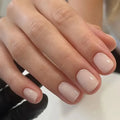 Plastic false nail art set in solid MY119 colour, cute style for ladies.