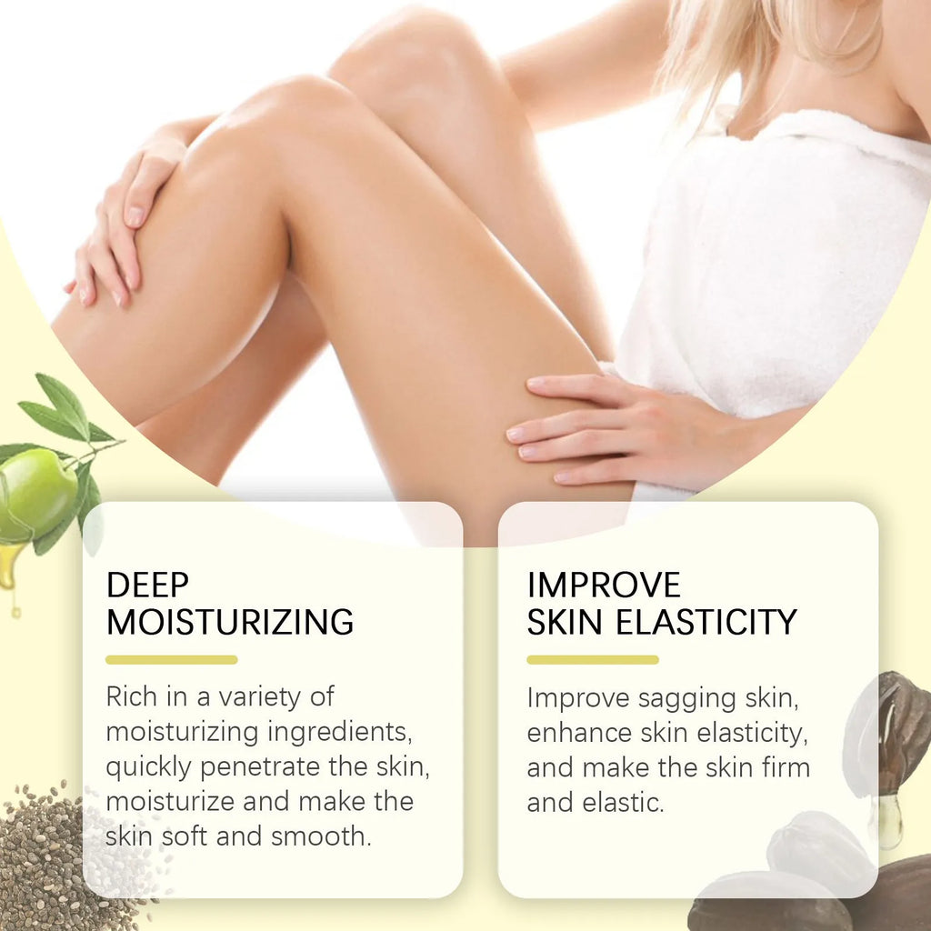Body care kit with 100ml skincare oil and 100g moisturising cream in packaging