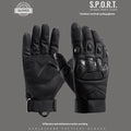 Men's tactical training gloves with touch screen fingertips in black, green or yellow colours