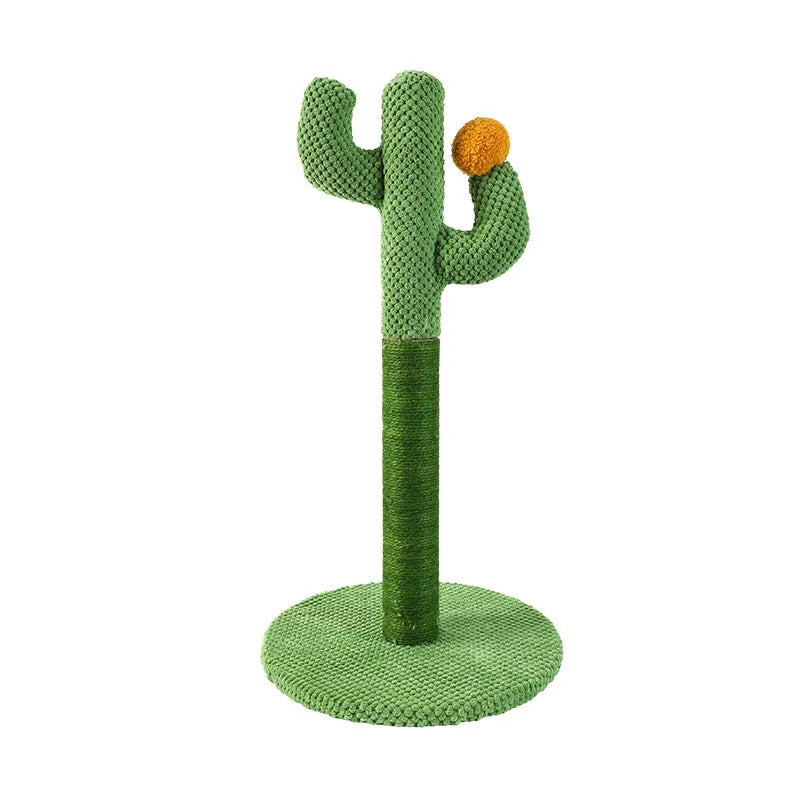 Cactus design cat scratch board climber and coconut tree scratching post for cats.