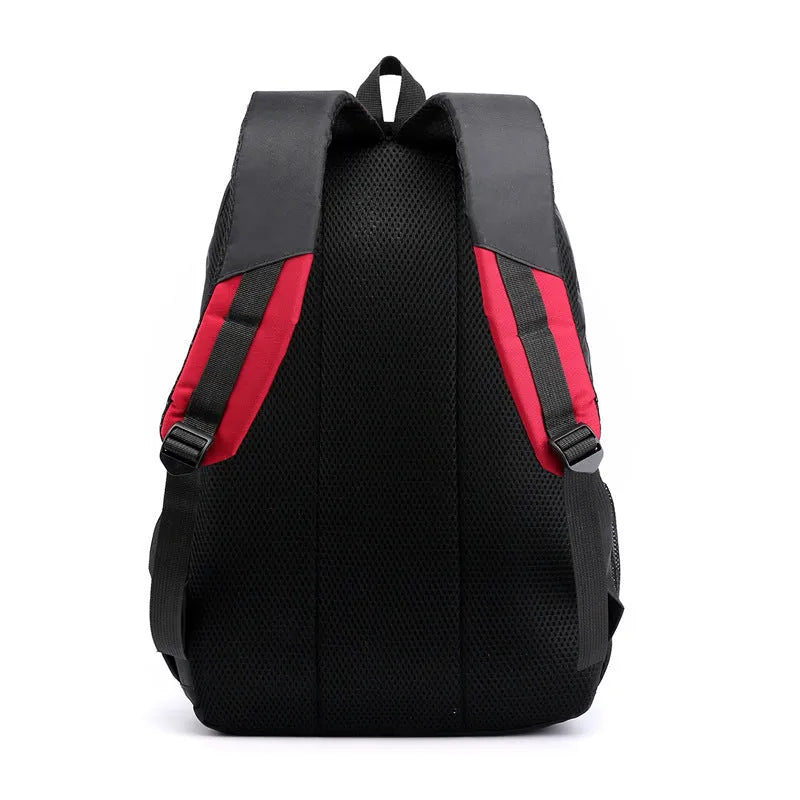 High school student backpack in nylon with air cushion straps and waterproof function