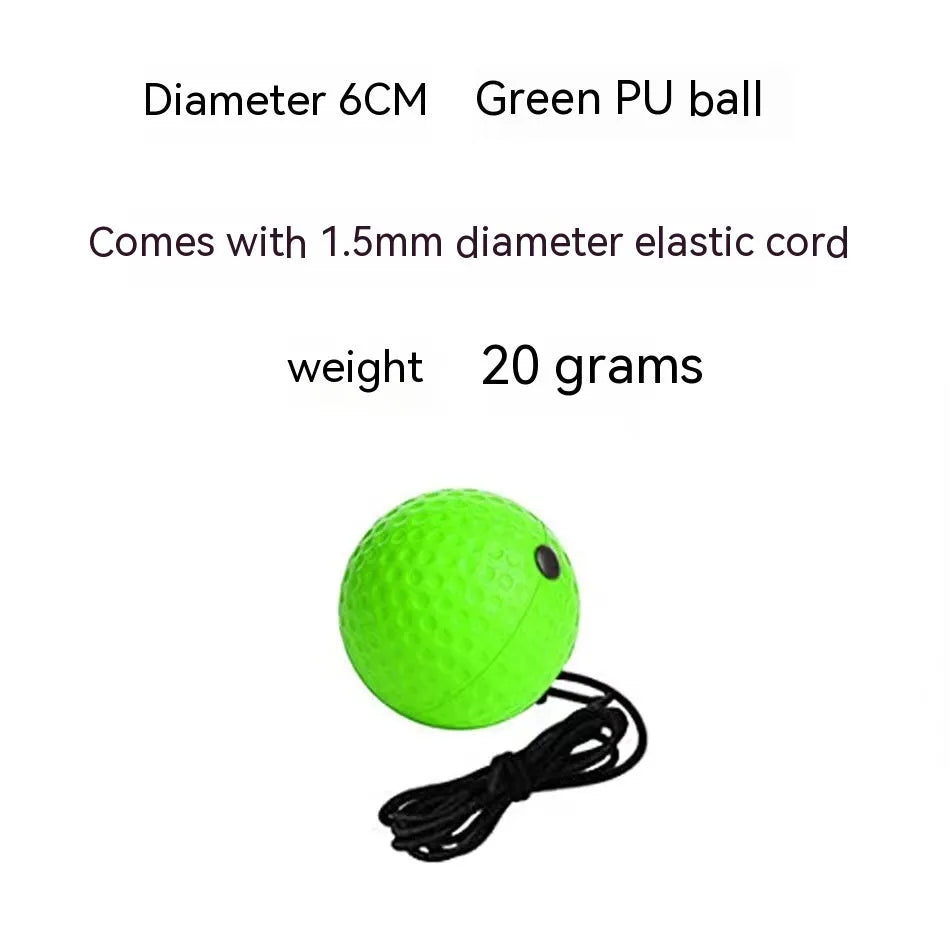 Head-mounted boxing reaction ball with adjustable headband and multiple ball options
