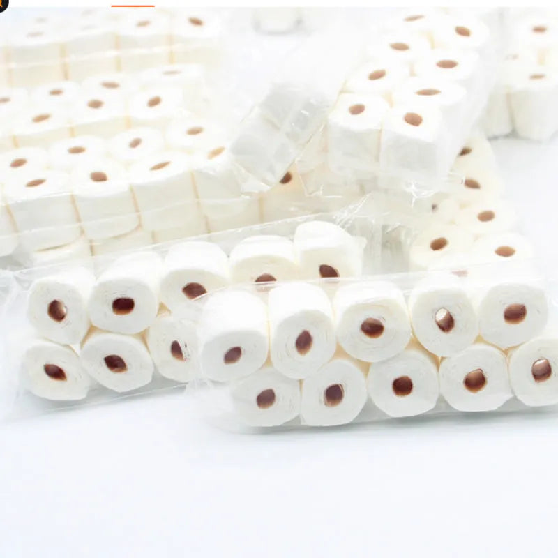 Small paper replica of a toilet paper roll toy for children, measuring 30mm by 15mm by 80mm.