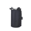 Adjustable black Oxford cloth bottle cover for outdoor sports insulation.