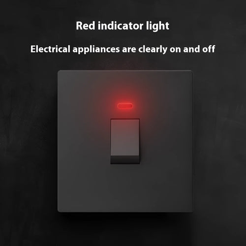 Curved rack electrical switch with light indicator for water heaters and air conditioners