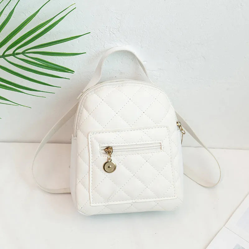 Girls' Korean style embroidered hard bookbag backpack in black, pink or white colours