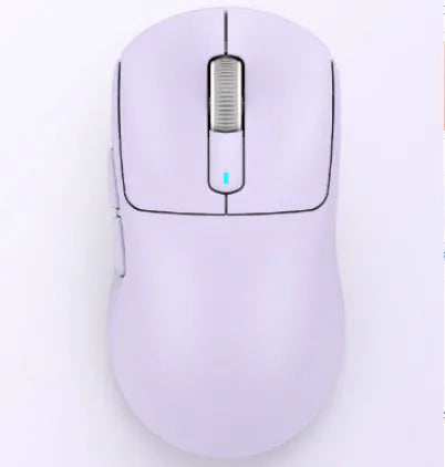 Black three-mode rechargeable computer mouse with parachute cord, shown next to USB receiver.