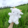 Plush lamb cartoon car tissue box for vehicle and home decoration with soft material