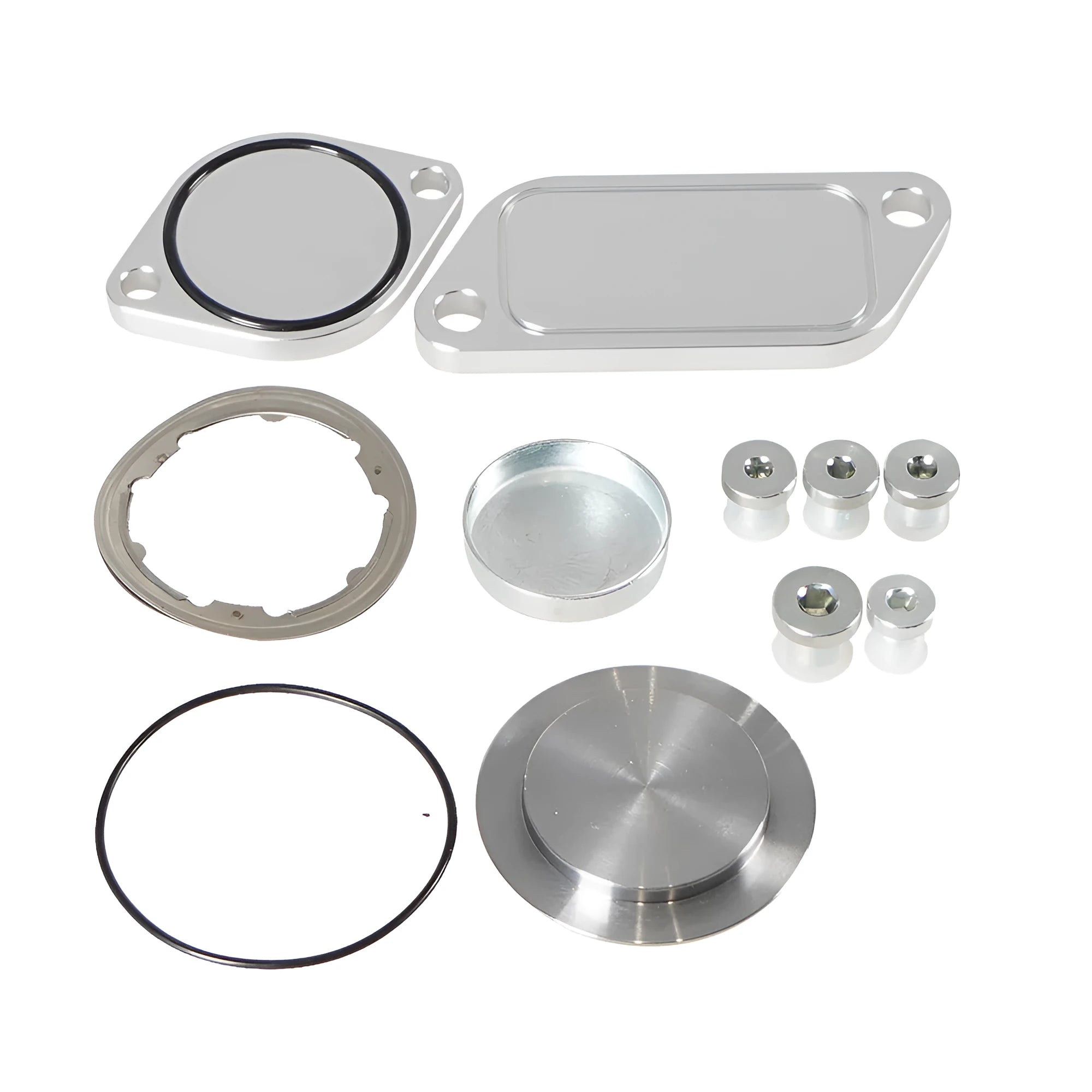 Silver aluminium alloy automotive valve cover for exhaust gas recirculation systems