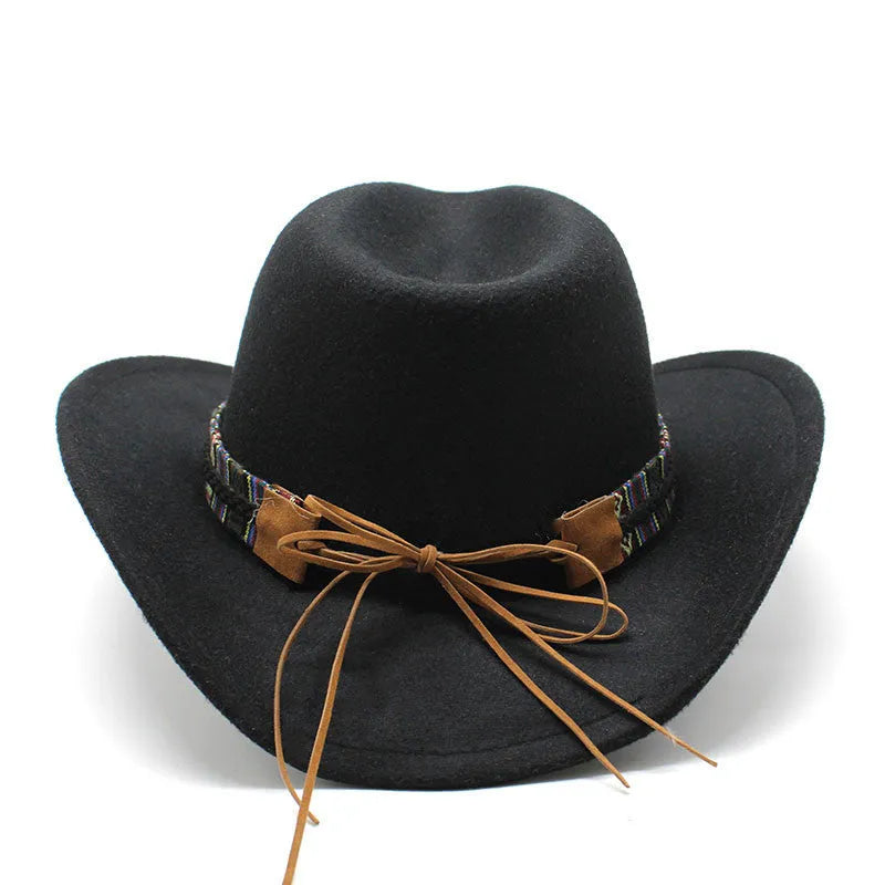 Western cowboy hat with bell crown in polyester fabric available in multiple colours for sun protection
