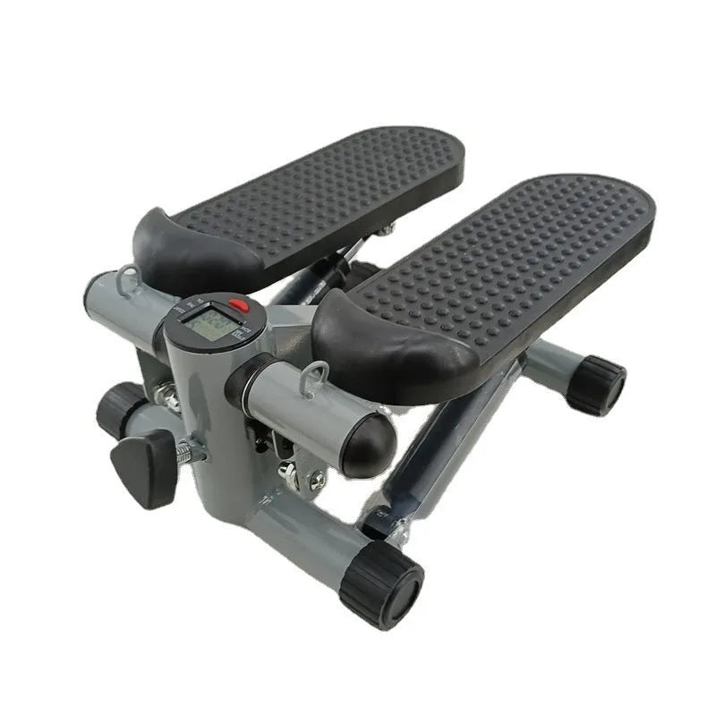 Silver grey household mini treadmill waist slimming machine with hydraulic resistance pedal exercise equipment