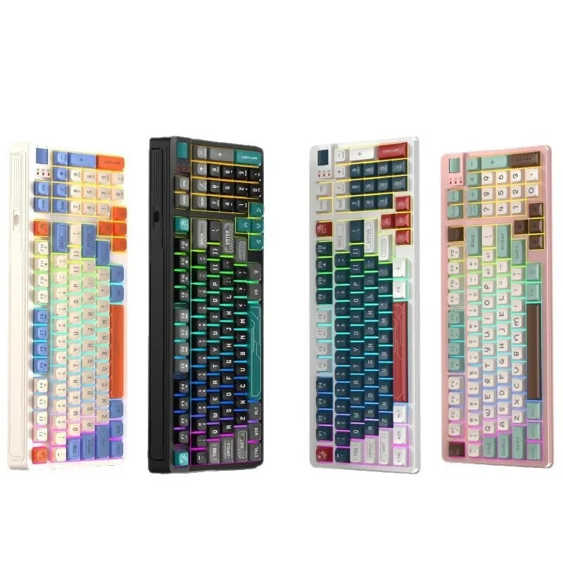 USB luminous desktop keyboard with backlit keys and long cable in one of four colour options
