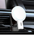 Mobile magnetic absorption wireless charger in black and white with 9W PD USB support