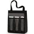 Large black swimming gym bag with wet-dry separation compartments and mesh pocket