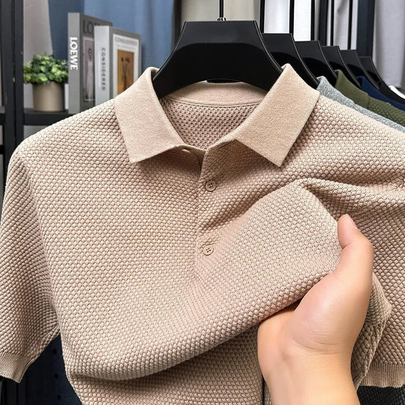 Loose fit pure cotton short sleeve sweater in multiple colours showing pullover design