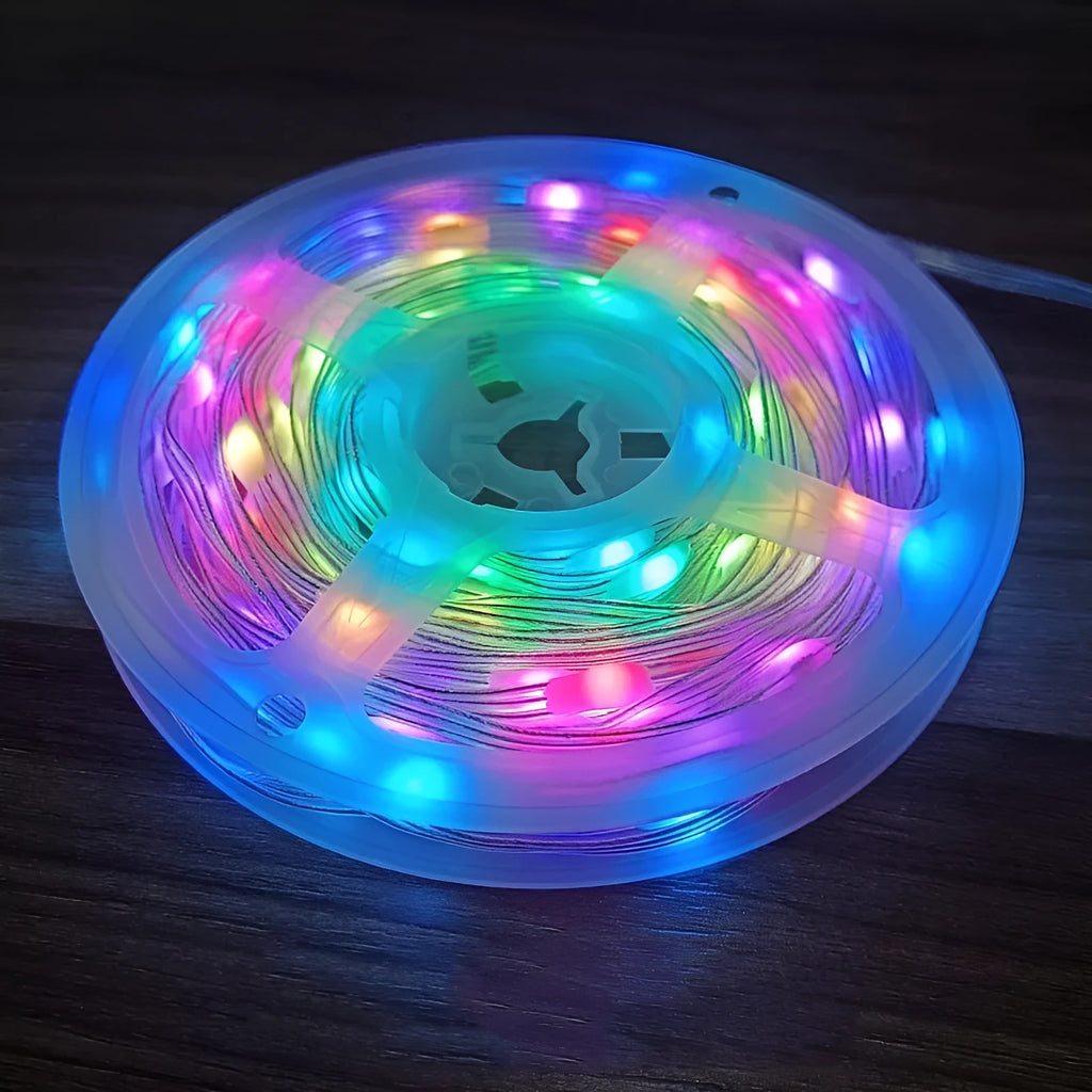 10-metre long multi-colour LED party light string with 100 lights for festival decoration.
