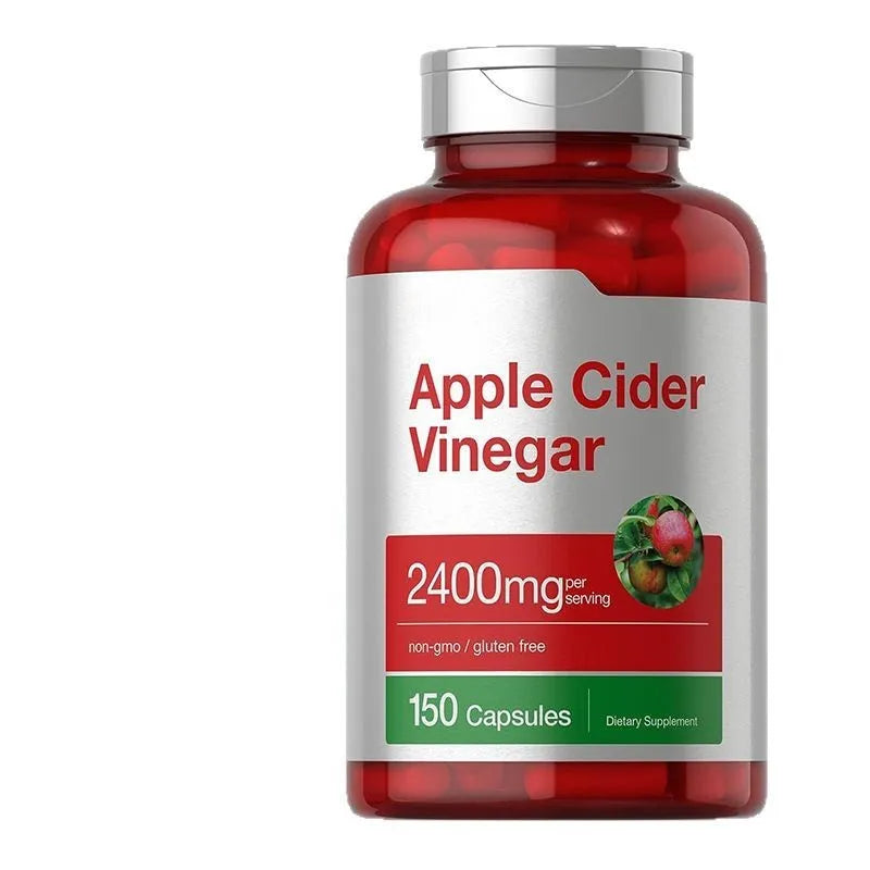 Apple cider vinegar health capsules container with 150 tablets