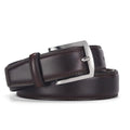 Men's genuine leather belt with alloy pin buckle in classic black colour