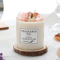 Dried flowers decorated aromatherapy candle in various scents with gift box packaging option