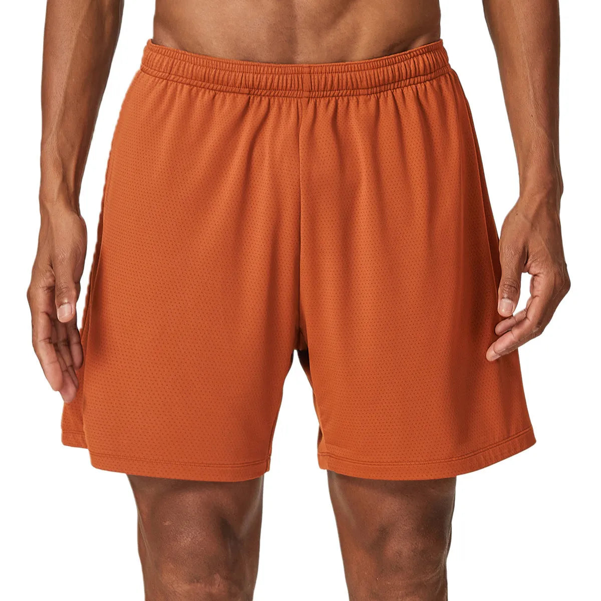 Men's quick-drying double-layer workout shorts in multiple colours with moisture-wicking fabric