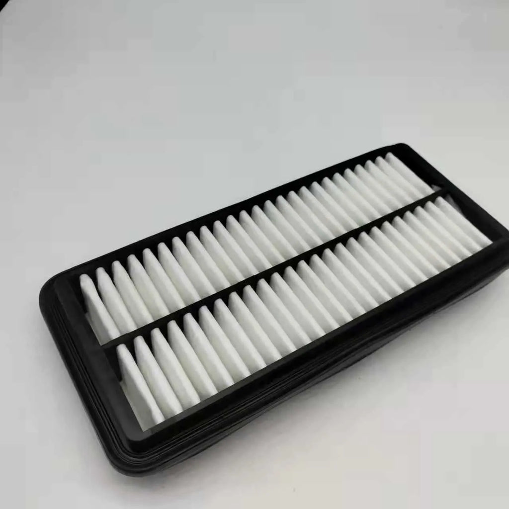 Modern car air filter replacement with dimensions 256mm by 113mm by 40mm, black filter element