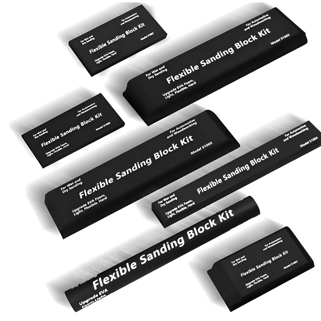 7 black EVA frosted metal blocks for engraving and marking applications