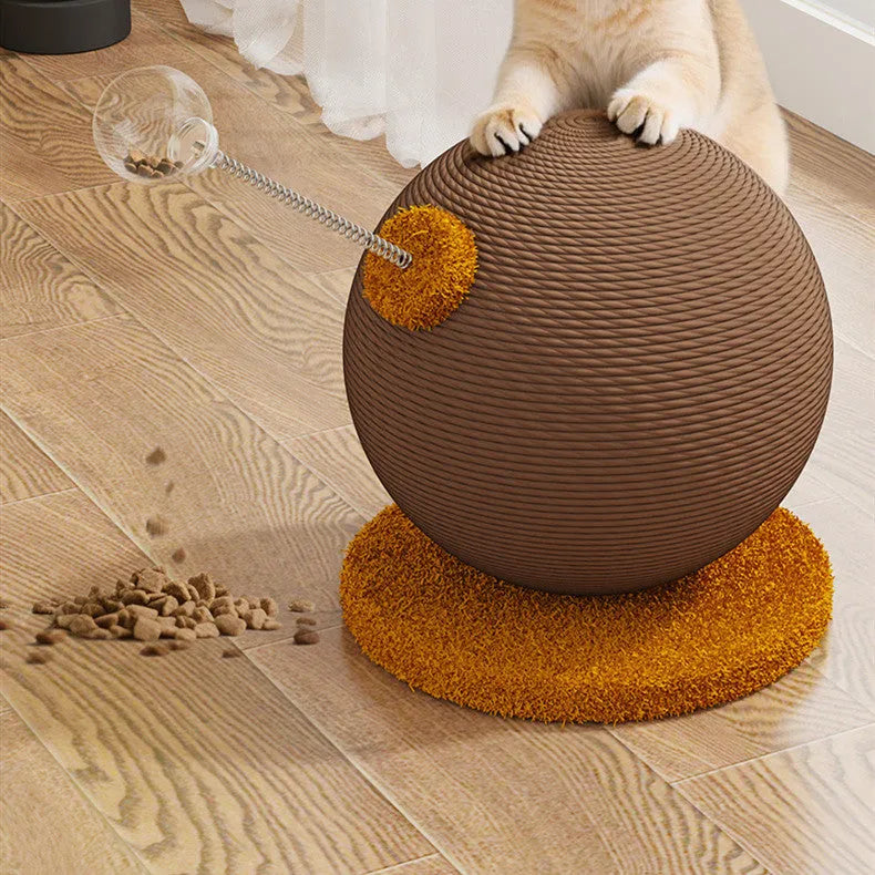 Hemp rope cat scratching board and tumbler toy set in large and small size options
