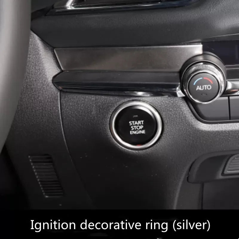 Atz aluminium alloy decorative sticker set for car steering wheel buttons and interior customisation
