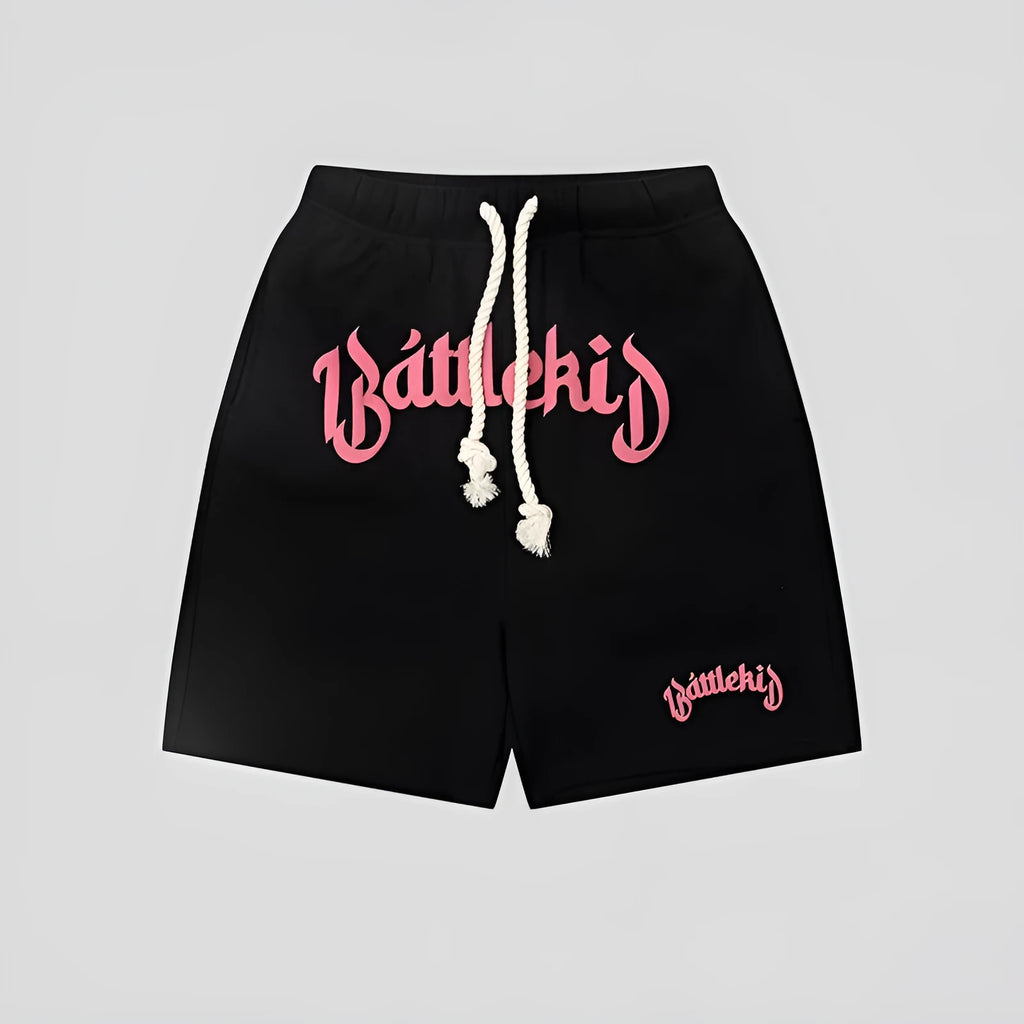 Men's loose-fit hip hop shorts in cotton blend fabric, cropped length, multiple colours