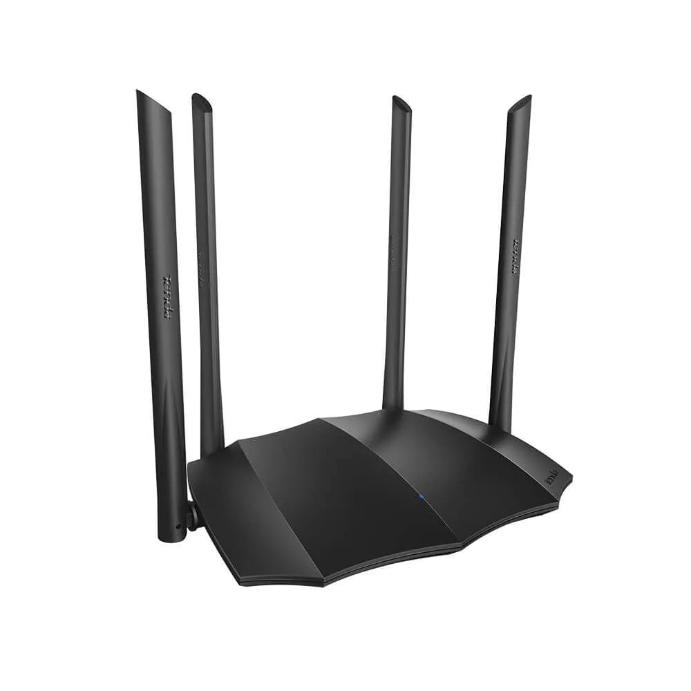 AC8 dual-band wireless router with Gigabit LAN ports measuring 365mm wide