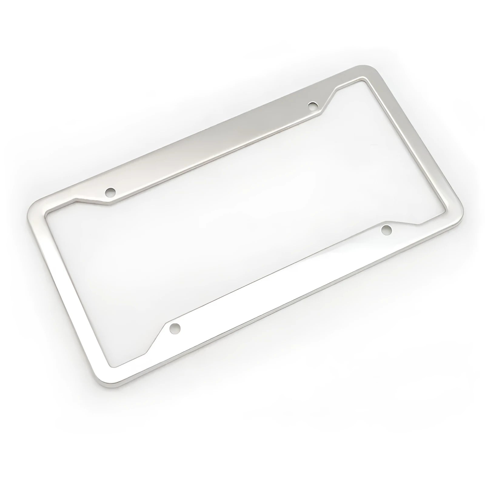 Aluminium alloy licence plate frame for 20x15cm UK plates in stainless steel with four finish options