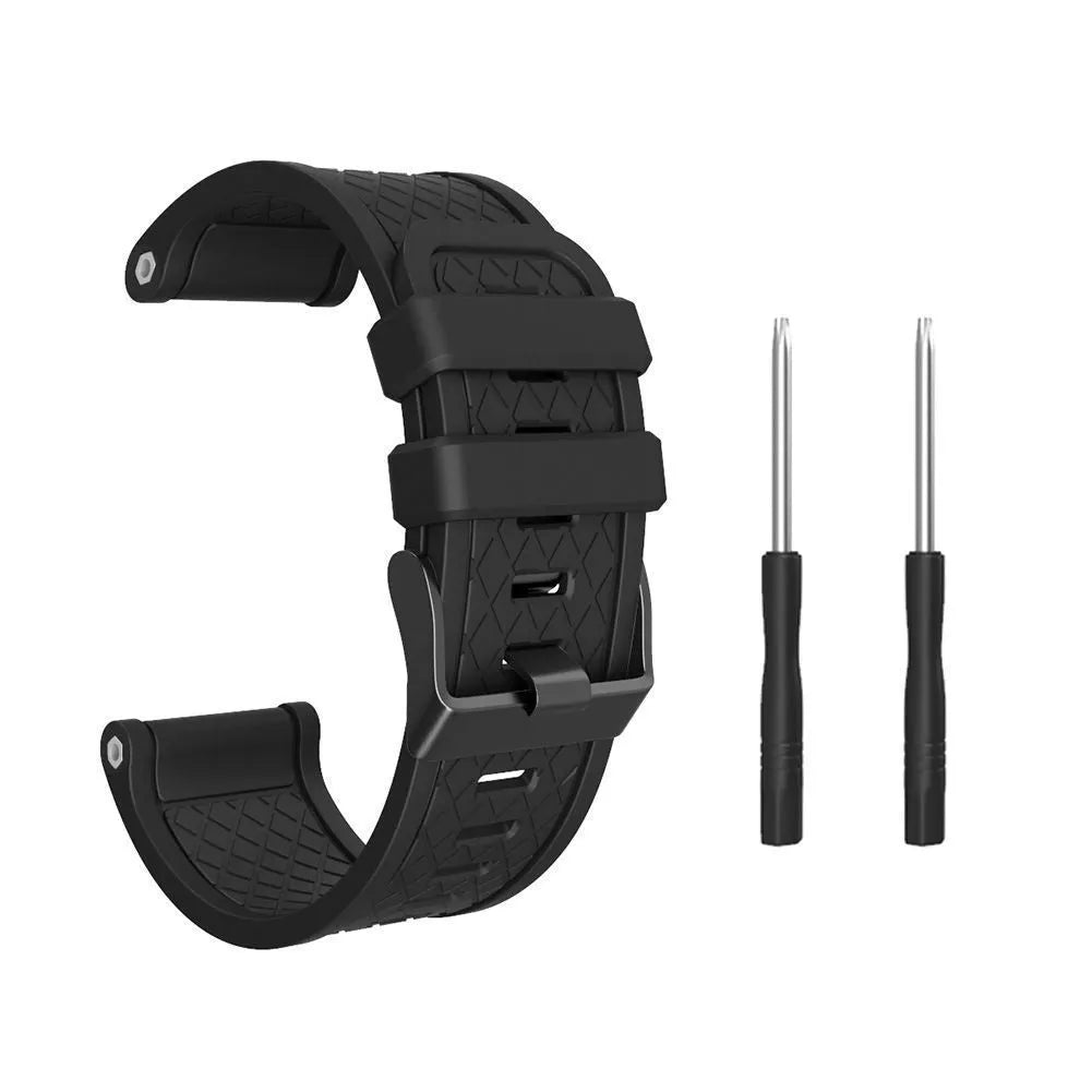 Jiaming 26mm silicone watch strap with black stainless steel bottom in multiple colour options
