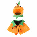 Halloween pet cloak with double-sided pumpkin design on plush material for dogs and cats