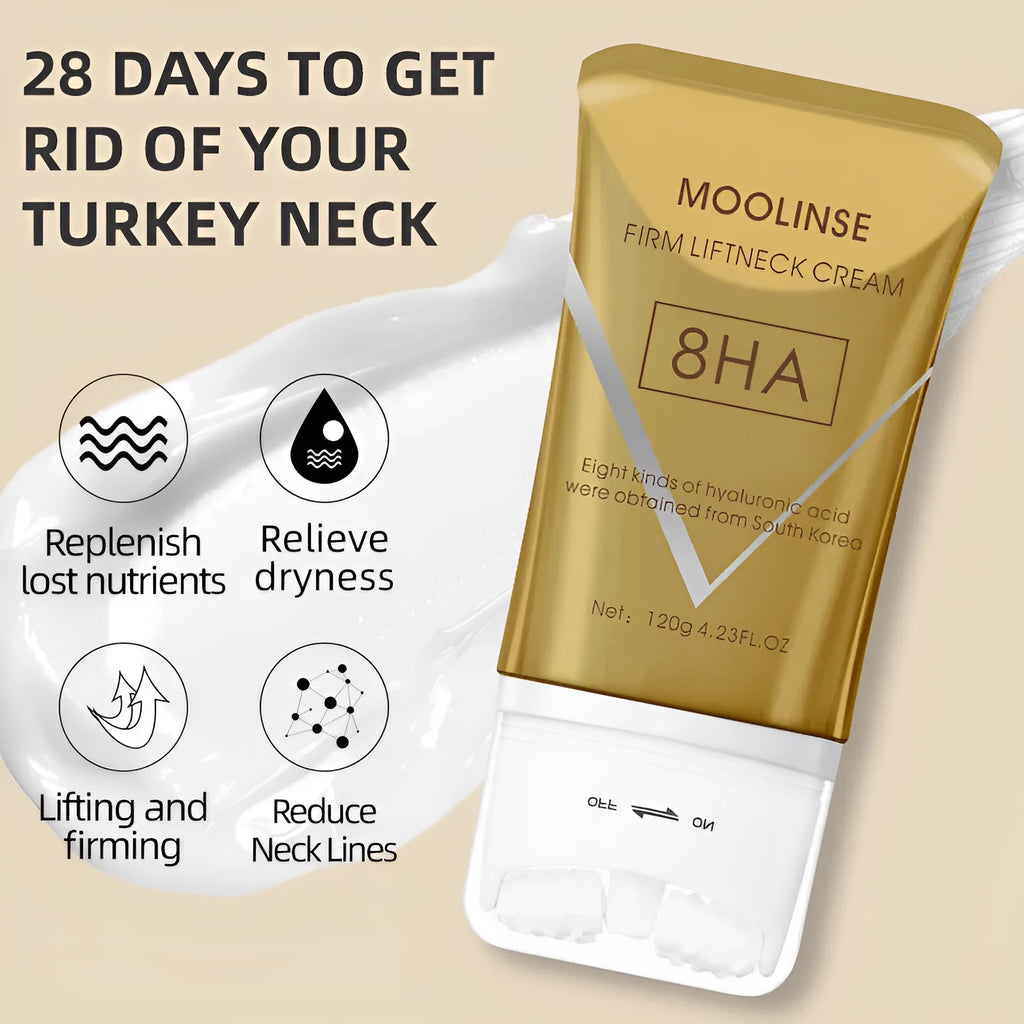 120ml neck lifting and firming cream in packaging for massage application