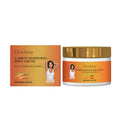 White 100g jar of Carrot Lightening Body Cream with licorice and vitamin C.