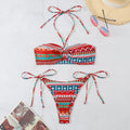 Halter neck women's bikini swimsuit in polyester with briefs bottom in choice of colours