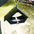 Simple European-style iron bird house for outdoor garden decoration in green or brown colours