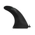SUP paddle with attached plastic water dispenser and large removable fish fins