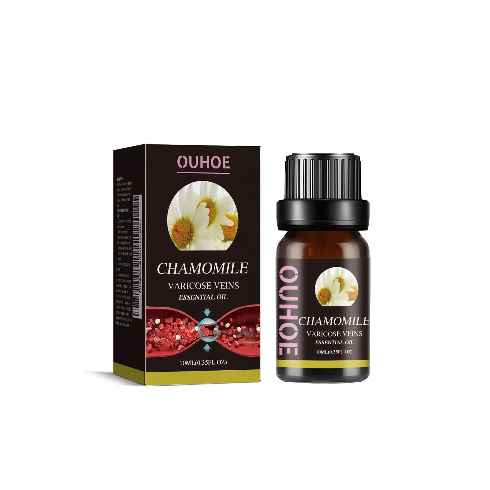 10ml chamomile leg essential oil bottle for massage and skin care