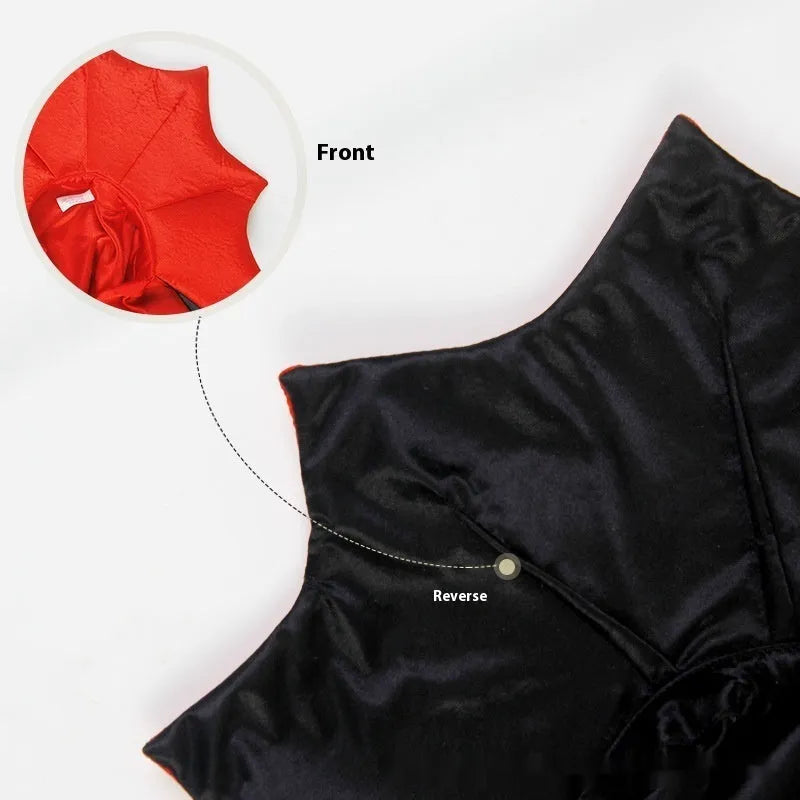 Black and red Halloween costume for pet cats and dogs with European American styling