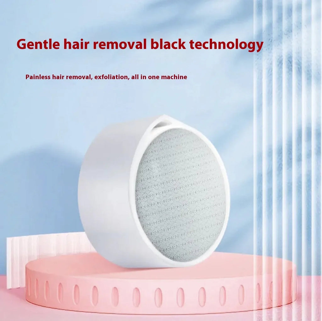 Nano glass epilator and foot grinder 2-in-1 device in plastic construction for body hair removal and foot care.