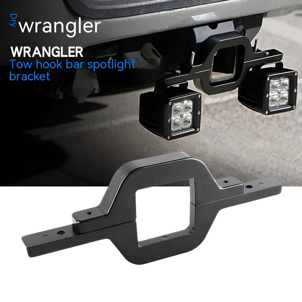Black aluminium alloy LED reversing light mounting bracket for Jeep Wrangler