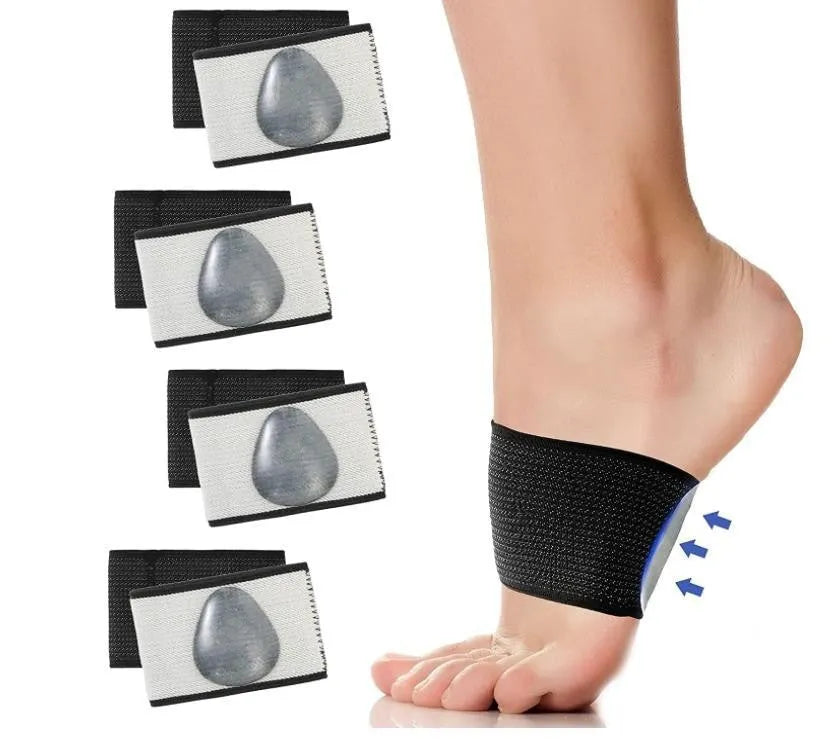Elastic foot bandage with PU heart pad arch support in ordinary and heart style options
