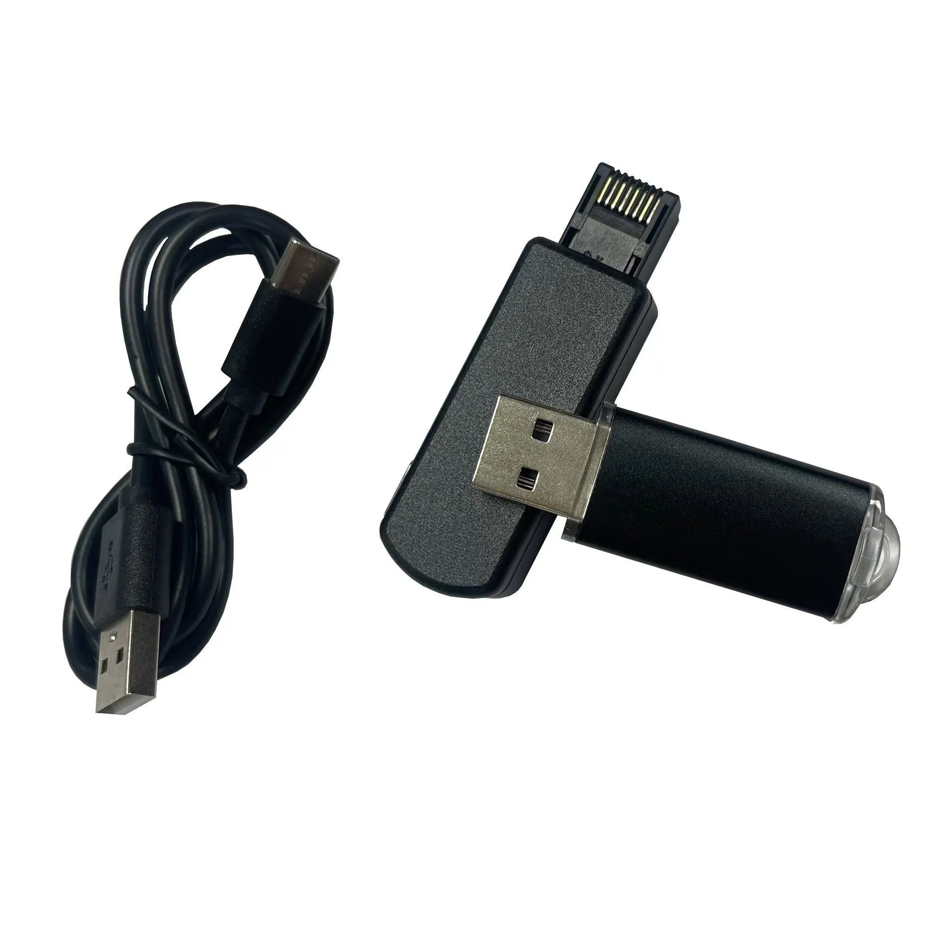 Black JB Tool USB adapter for Nintendo Switch homebrew with USB data cable