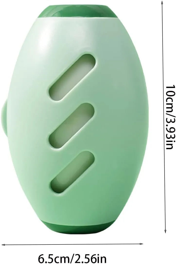 Green and white washable reusable gel lint roller ball for pet hair removal from clothes and furniture
