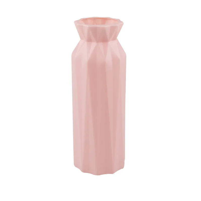 Green gray pink white drop-resistant melamine plastic vase with 7.2cm base diameter