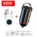 Black 200W car charger with zinc alloy construction measuring 38mm