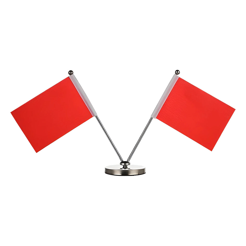 Car dashboard decoration telescopic rod red flag stand with metal construction