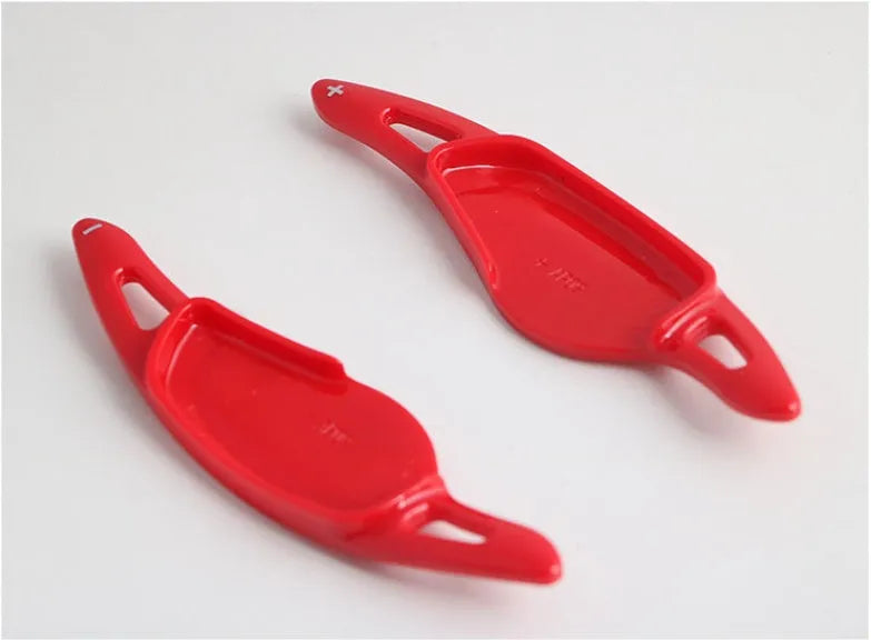 Carbon fibre pattern steering wheel paddle shift modification kit for car interior customisation