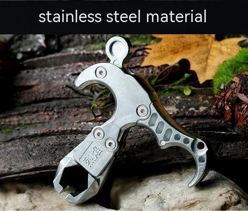 Zinc alloy archery release aid showing its two-axis harpoon clip for bowstring connection